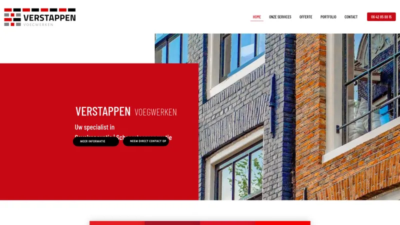 Website van Verstappen Voegwerken