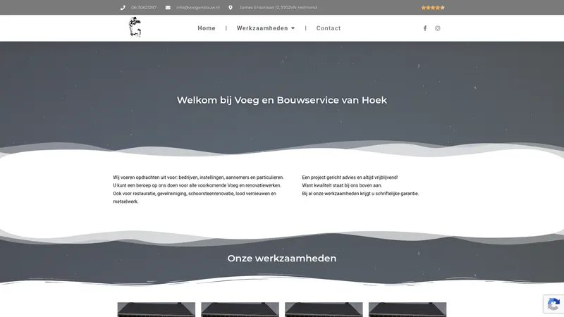 Website van Voeg en Bouwservice van Hoek