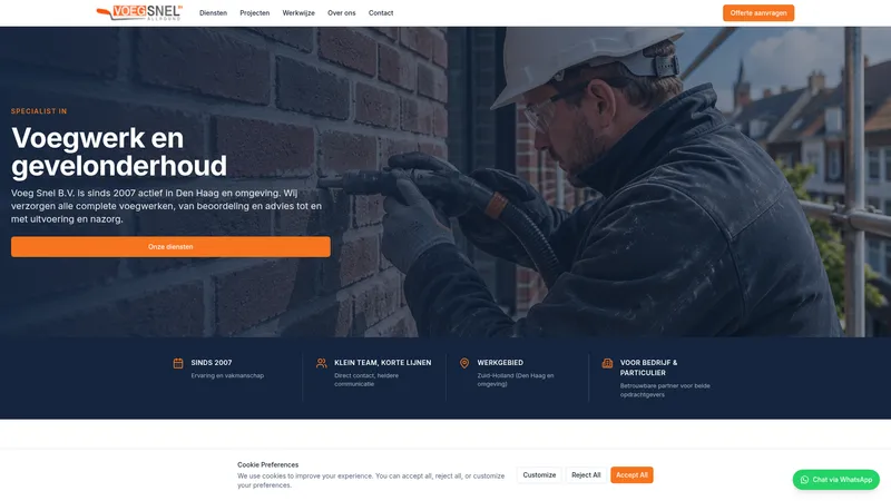 Website van Voeg Snel B.V