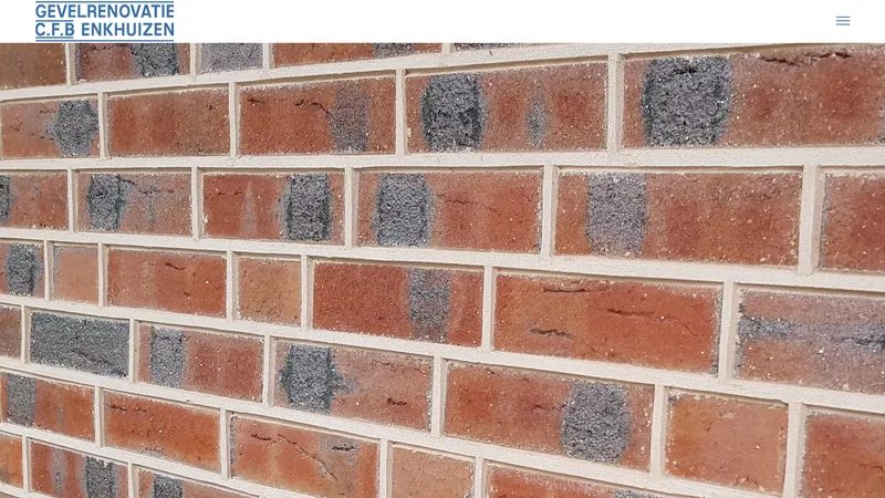 Website van Voegbedrijf CFB Gevelrenovatie Enkhuizen