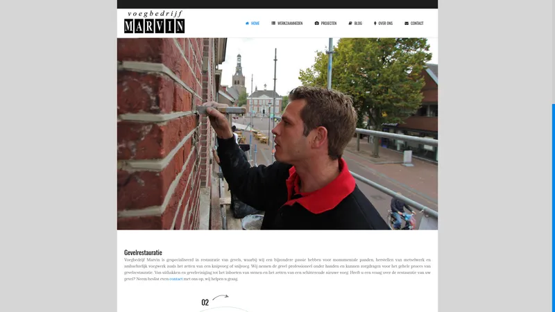 Website van Voegbedrijf Marvin