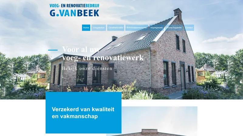 Website van Voegersbedrijf van Beek
