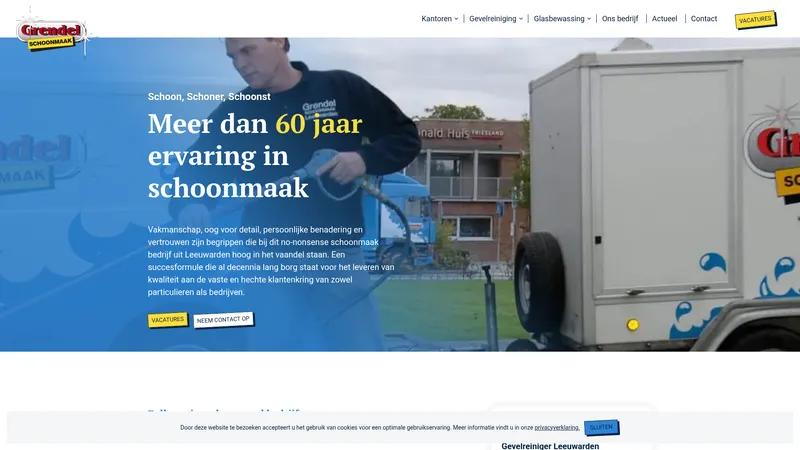 Website van VOF Grendel Schoonmaak