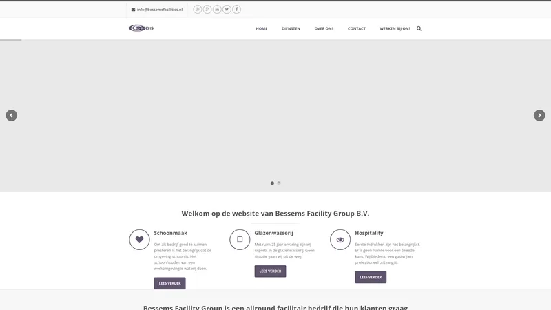 Website van Welkom Bij Bessems Facilities