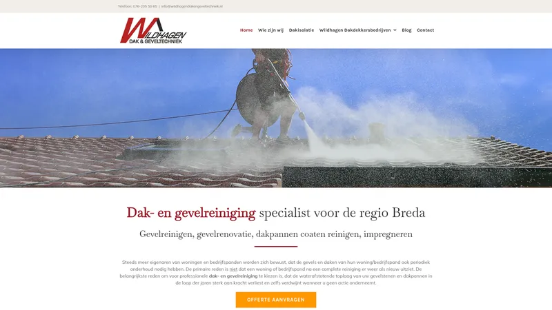 Website van Wildhagen Dak en Geveltechniek